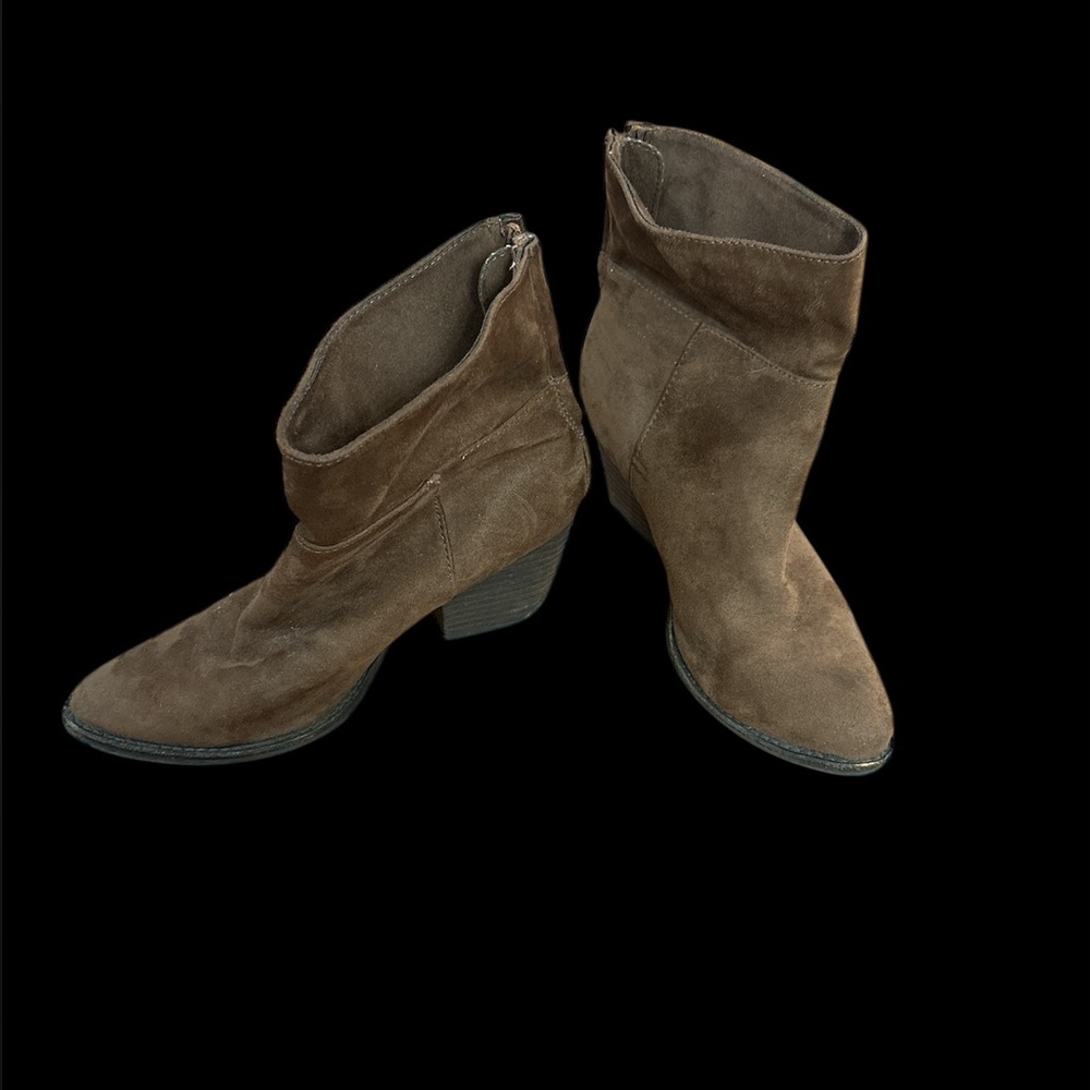 Coco by Matisse brown suede western ankle boots booties 6.5 fall winter boho - Picture 2 of 6